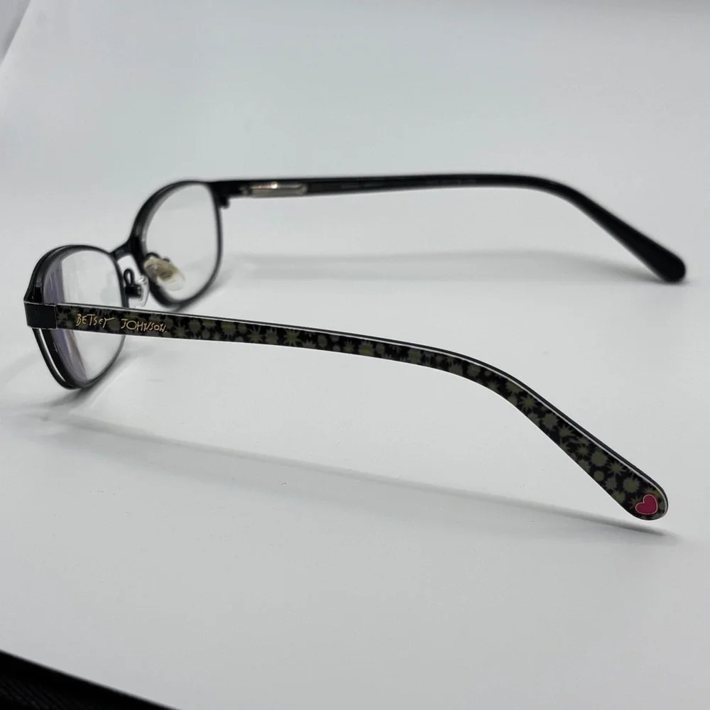 Betsey Johnson Girls‎ Eyewear Black Oval Floral Frames LT24190019 47-16-125